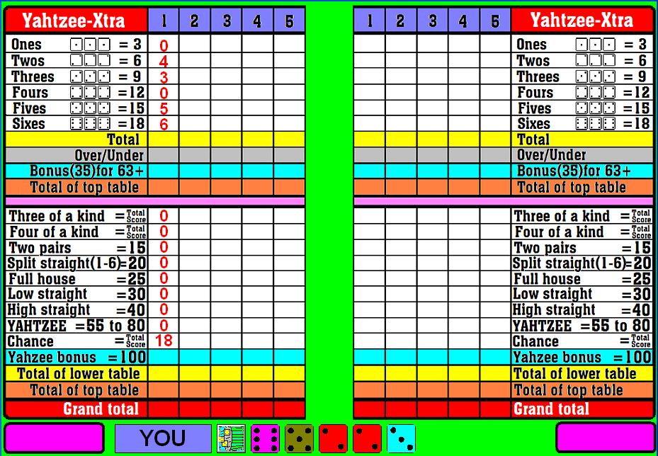 Yahtzee Extra